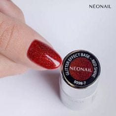 Neonail báza Glitter effect Red Shine 7,2ml