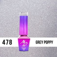 MollyLac 478. MOLLY LAC gél lak - Macarons Grey Poppy 5ml