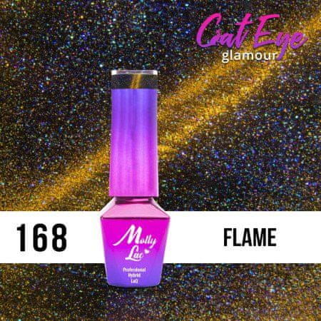 MollyLac 168. MOLLY LAC gél lak - Cat Eye Glamour Flame 5ml