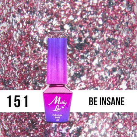 MollyLac 151. MOLLY LAC gél lak - Be Insane 5ML