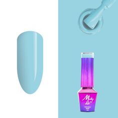 MollyLac 338. MOLLY LAC gél lak Fancy Fashion Blue Pounch 5ML