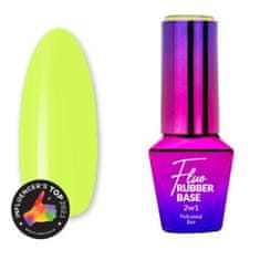 Allepaznokcie Molly Rubber báza Fluo 2v1 Cool Swirl 10g