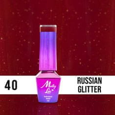 MollyLac 40. MOLLY LAC gél lak - Rusian Glitter 5ML