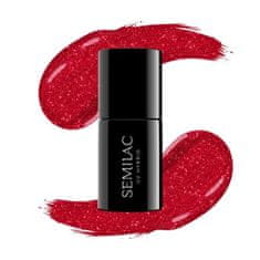 Semilac gél lak 025 Glitter Red 7ml