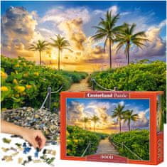 WOWO Farebný Východ Slnka v Miami Puzzle - CASTORLAND 3000 Dielikov - Farebný Východ Slnka v Miami, USA 92x68cm