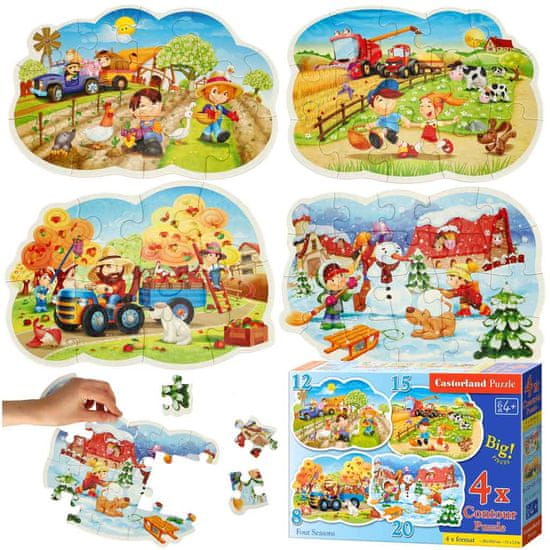 WOWO Four Seasons Puzzle 4v1 od CASTORLAND pre deti 4 rokov a viac