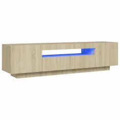 Vidaxl TV skrinka s LED svetlami dub sonoma 160x35x40 cm