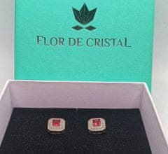 Flor de Cristal Náušnice Diana biela