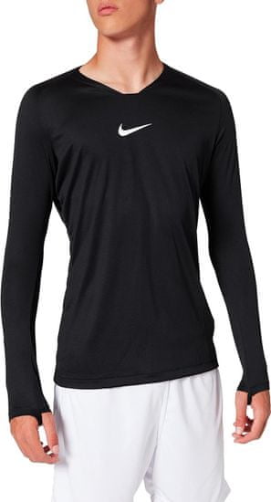 Nike Dri-FIT Park First Layer Thermal Long Sleeve Shirt pre mužov, XL, Tričko, Black/White, Čierna, AV2609-010