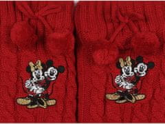 Disney Mickey a Minnie Disney Červené teplé ponožky s mašličkami, protiskluzové, OEKO-TEX 35-38 EU / 2-5 UK