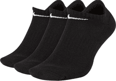 Nike Everyday Cushioned Socks Unisex, S, Ponožky, Black/White, Čierna, SX7673-010