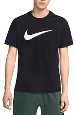 Nike Dri-FIT Park SWOOSH T-Shirt pre mužov, S, Tričko, Black/White, Čierna, CW6936-010