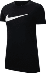 Nike Dri-FIT Park SWOOSH T-Shirt pre ženy, XL, Tričko, Black/White, Čierna, CW6967-010