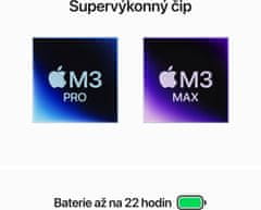 Apple MacBook Pro 16, M3 Pro- 12-core/36GB/512GB/18-core GPU, vesmírně čierna (MRW23CZ/A)