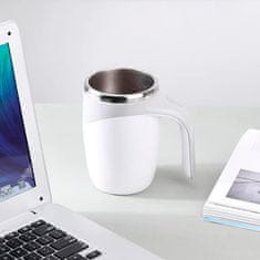 Netscroll Termoskleník s míchačkou nápojů, šálka na kávu, termoskleník na kávu nebo kakao, ideálny pre kávu v prášku, ideálny pre každý pracovný stôl, MixMug