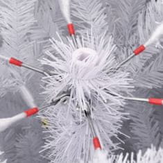 Vidaxl Umelý výklopný vianočný stromček so stojanom biely 210 cm
