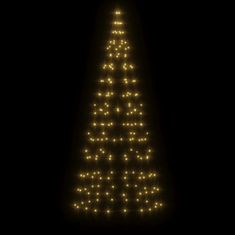 Vidaxl Svetlo na vianočný stromček na stožiar 200 LED tep.biele 180 cm