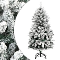 Vidaxl Umelý výklopný vianočný stromček so snehovými vločkami 150 cm