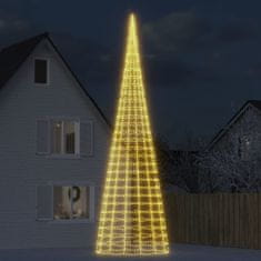 Vidaxl Svetlo na vianočný stromček na stožiar 3000 LED tep.biele 800cm
