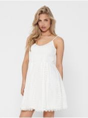 ONLY Biele krajkové šaty ONLY Helena XL