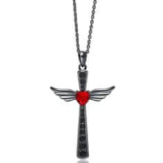 IZMAEL Náhrdelník Wings Cross-Čierna KP28869