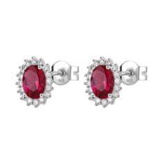 Brosway Elegantné strieborné náušnice Fancy Passion Ruby FPR15