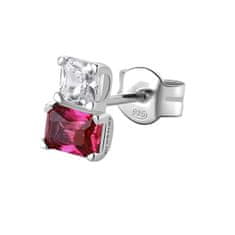 Brosway Elegantná strieborná single náušnica Fancy Passion Ruby FPR07