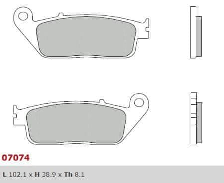 Brembo brzdové dosky moto 07074XS