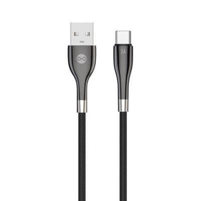 Forever Dátový kábel s LCD USB-C na USB-C 1 m 100 W DATUSBC100WFOBK, čierny