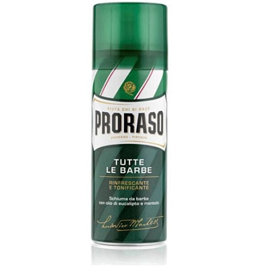 Proraso Cestovná osviežujúca pena na holenie Green Eukalyptus (Shaving Foam) 50 ml