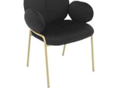 Danish Style Jedálenská stolička Iwama Dining (SET 2 ks), zamat, čierna