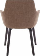 Danish Style Jedálenská stolička Bradford, textil, hnedá