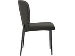 Danish Style Jedálenská stolička Oita (SET 2 ks), textil, tmavo šedá