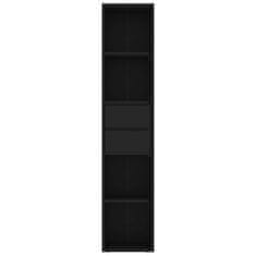 Vidaxl Knižnica, čierna 36x30x171 cm, kompozitné drevo
