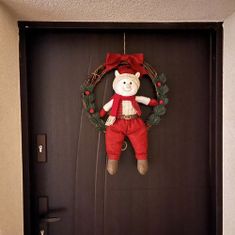 Ruhhy  22350 Vianočná dekorácia veniec na dvere ELF 55 cm