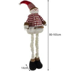 Ruhhy  22341 Vianočná dekorácia snehuliak s teleskopickými nohami 105 cm