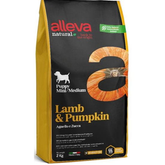 Alleva Natural Dog Dry Puppy Lamb&Pumpkin All Breeds 2kg