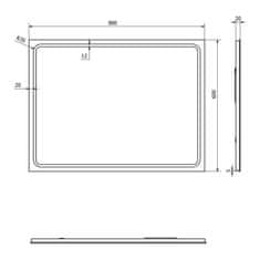 SAPHO GEMINI LED podsvietené zrkadlo 600x800mm GM060 - Sapho