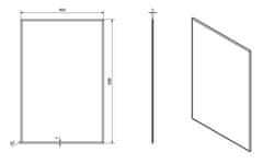 SAPHO ACCORD zrkadlo s fazetou 400x600mm, zaguľatené rohy, bez úchytu MF422 - Sapho