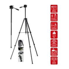 BRAUN LW 168S statív (62-168cm, 1500 g, 3-smerná hlava, max.5kg, monopod)