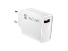 Natec Univerzálna nabíjačka RIBERA 18W 1X USB-A, biela