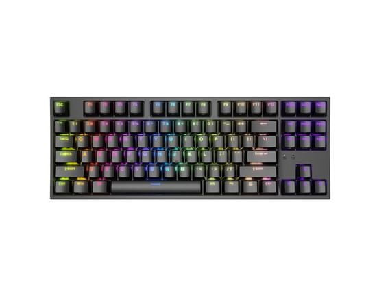 Genesis herná mechanická klávesnica THOR 404/RGB/Gateron Yellow Pro/Drôtová USB/US layout/Čierna