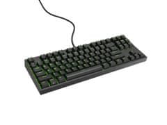 Genesis herná mechanická klávesnica THOR 404/RGB/Gateron Yellow Pro/Drôtová USB/US layout/Čierna