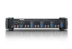 Aten KVM switch CS-1924, 4-Port USB 3.0 4K DisplayPort (4K, USB 3.1 Gen 1)