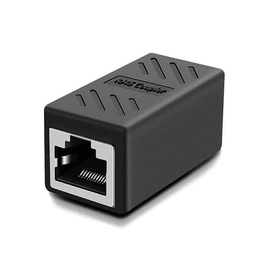 W-STAR Spojka RJ45 STP CPSTPBK CAT6 priama, tienená, čierna