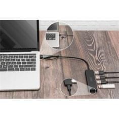 Digitus USB 3.0 Hub 4-Port, Slim Line, 0,2 m kábel