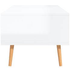 Vidaxl Konferenčný stolík, lesklý biely 100x49,5x43cm kompozitné drevo