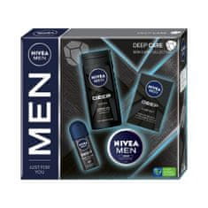 shumee Men Deep Care antiperspirant roll-on set 50ml + univerzálny krém 75ml + sprchový gél 250ml + antibakteriálna voda po holení 100ml