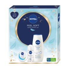 shumee Feel Soft sada guľôčkových antiperspirantov 50 ml + intenzívne hydratačný krém 100 ml + sprchový gél 250 ml