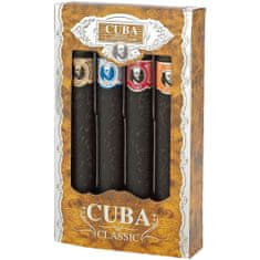 shumee Cuba Classic set zlatá toaletná voda + modrá toaletná voda + červená toaletná voda + oranžová toaletná voda 4x35ml